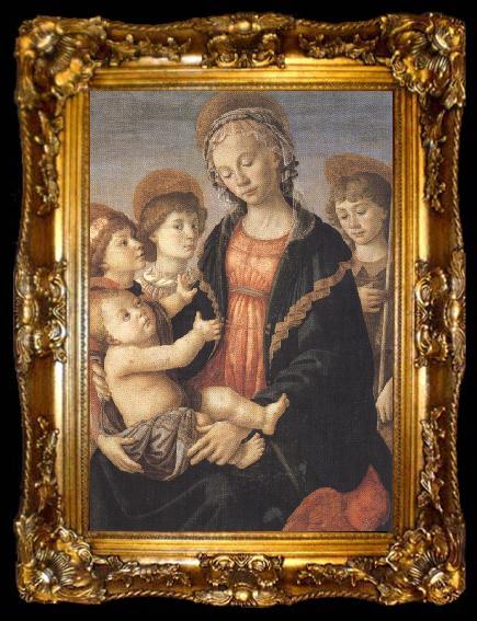 framed  Sandro Botticelli Madonna and Child with St John and two Saints (mk36), ta009-2